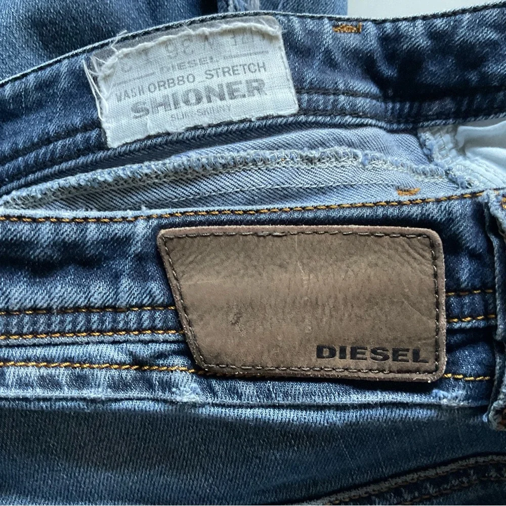 DIESEL Jeans Shioner Slim Skinny ORB80 Stretch Worn Faded Distressed Mens 36 32